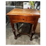 Vintage Wooden Side Table with Drawer