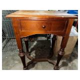 Vintage Wooden Side Table with Drawer