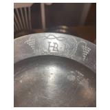 Antique Ceramic & Pewter Plate Set