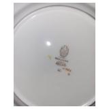 Antique Ceramic & Pewter Plate Set