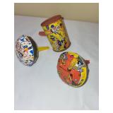 Vintage Metal Noisemakers Set