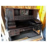 Vintage Wooden Desk with Storage