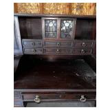 Vintage Wooden Desk with Storage