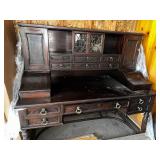 Vintage Wooden Desk with Storage