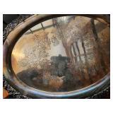 Vintage Ornate Silver Serving Tray