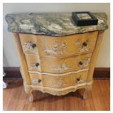 Vintage Pastoral Marble Top Dresser