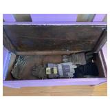 Purple Wooden Storage Bench