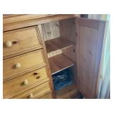Pine Wood Dresser with Cabinet