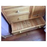 Pine Wood Dresser with Cabinet