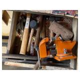 Assorted Hand Tools with Metal Vice