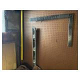 Metal T-Square, Level & Ruler Set