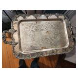 Vintage Silver Plated Serving Tray