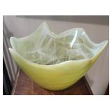 Art Glass Wavy Bowl