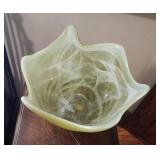 Art Glass Wavy Bowl