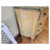 Vintage Pastoral Marble Top Dresser