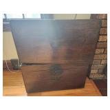 Vintage Wooden Chest with Iron Accents