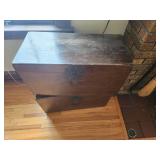 Vintage Wooden Chest with Iron Accents