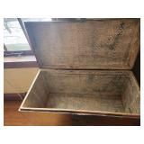 Vintage Wooden Chest with Iron Accents