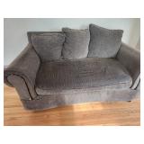 Gray Fabric Loveseat Sofa