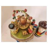 Vintage Wooden Toy Carousel Set