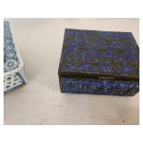 Decorative Ceramic and Enameled Box Set