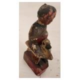 19th Century Antique Hand-Carved Chinese Wooden Figurine