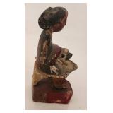 19th Century Antique Hand-Carved Chinese Wooden Figurine