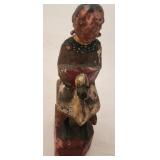 19th Century Antique Hand-Carved Chinese Wooden Figurine
