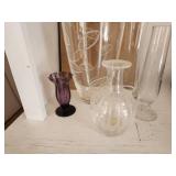 Elegant Glass Vase & Pitcher Set