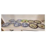 Blue & White Farm Animal Porcelain Plates