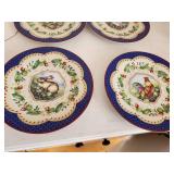 Blue & White Farm Animal Porcelain Plates
