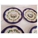 Blue & White Farm Animal Porcelain Plates
