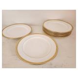 Minton Gold Trim Dinner Plates Set