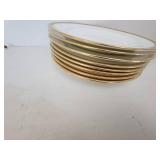 Minton Gold Trim Dinner Plates Set
