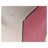 Octagonal Pink Floral Dinner Plate Set