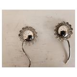 Vintage Silver Flower Tea Strainers