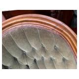 Antique Green Tufted Loveseat