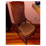 Antique Cane Back Rocking Chair