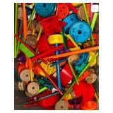 Vintage Tinkertoy and Lincoln Logs Set