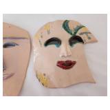 Handcrafted Ceramic Mask Trio