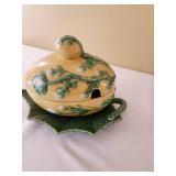 Ceramic Floral Covered Dish