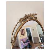 Vintage Oval Gold Wall Mirror