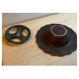 Vintage Metalware Plate Set