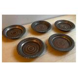 Vintage Metalware Plate Set
