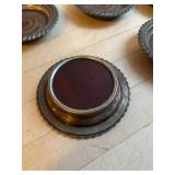 Vintage Metalware Plate Set
