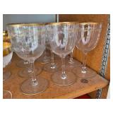 Vintage Gold-Rimmed Glassware Set