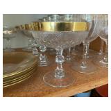 Vintage Gold-Rimmed Glassware Set