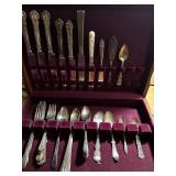 Antique Silver-Plated Flatware Set and 6 Sterling Silver Teaspoons and Relish Forks