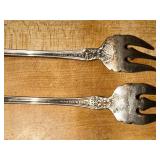 Antique Silver-Plated Flatware Set and 6 Sterling Silver Teaspoons and Relish Forks