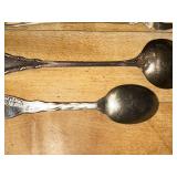 Antique Silver-Plated Flatware Set and 6 Sterling Silver Teaspoons and Relish Forks